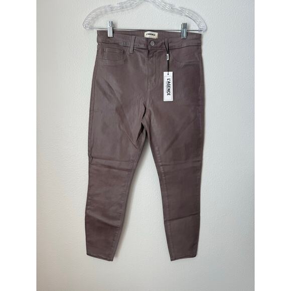 NWT L’agence Margot Skinny High Rise in Deep Taupe Coated Size 29 - Picture 3 of 7